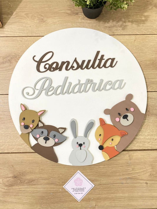 door hangers for business Consulta pediatrica - Felt Craft RD