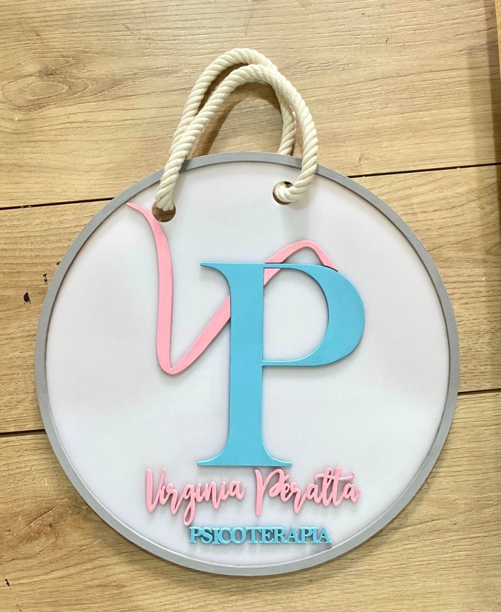 door hangers for business Psicoterapia brand - Felt Craft RD