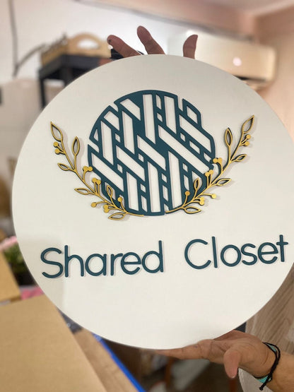 door hangers for business Shared closet brand - Felt Craft RD