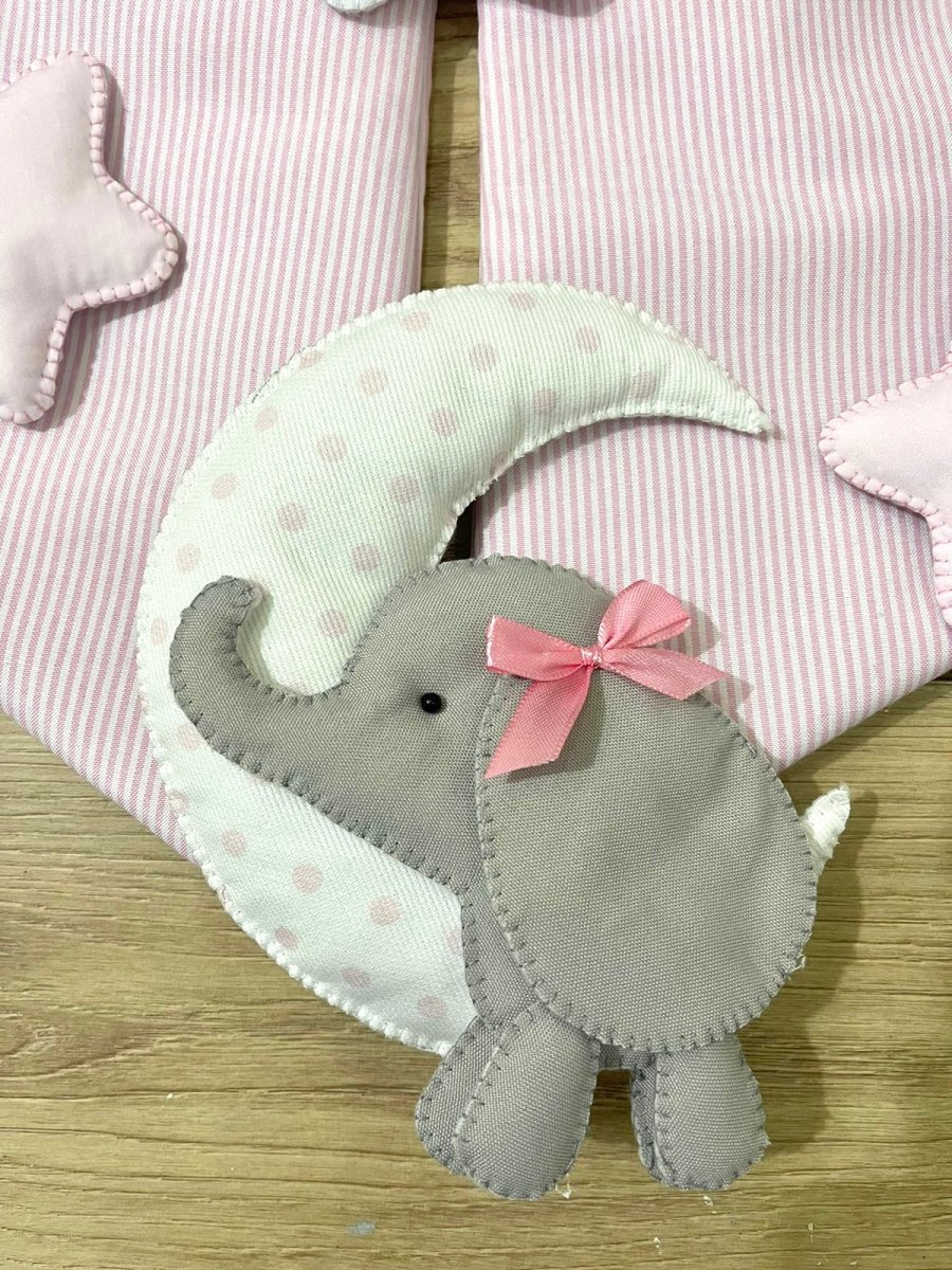 Elephant Bow Baby Girl Nursery Decor Kids room - Felt Craft RD