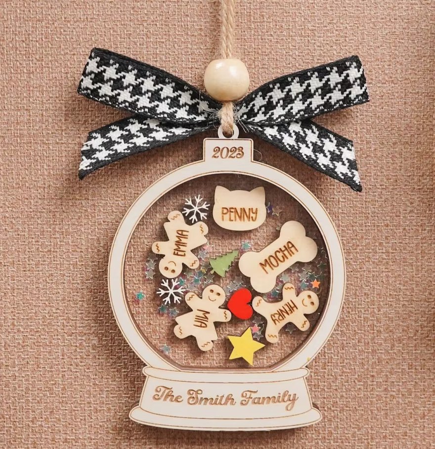 Family Details Ornament For Christmas Tree - Felt Craft RD