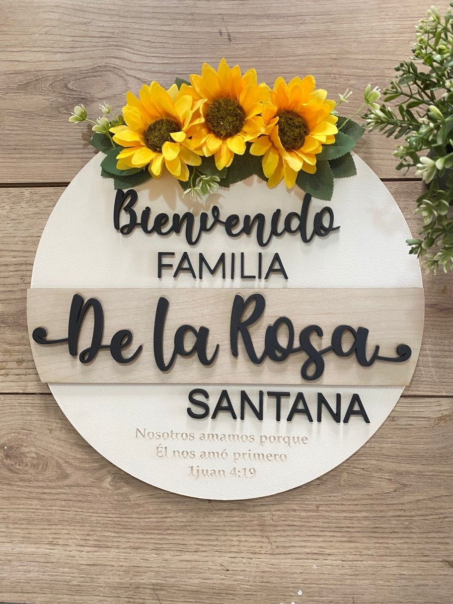 Family Welcome Girasol Home Door Hanger - Felt Craft RD