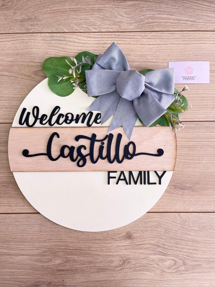 Family Welcome Home Door Hanger - Felt Craft RD