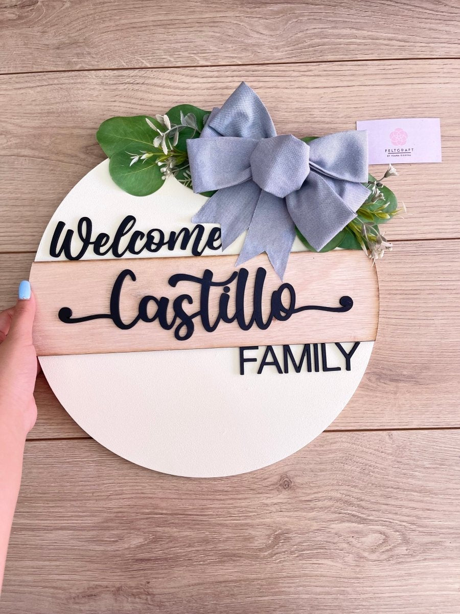 Family Welcome Home Door Hanger - Felt Craft RD