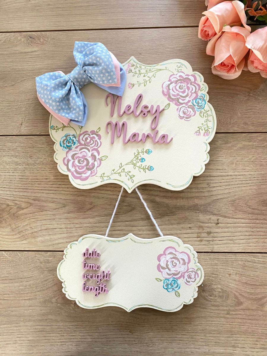 Flowers bash Baby Girl Wall Hanging - Felt Craft RD