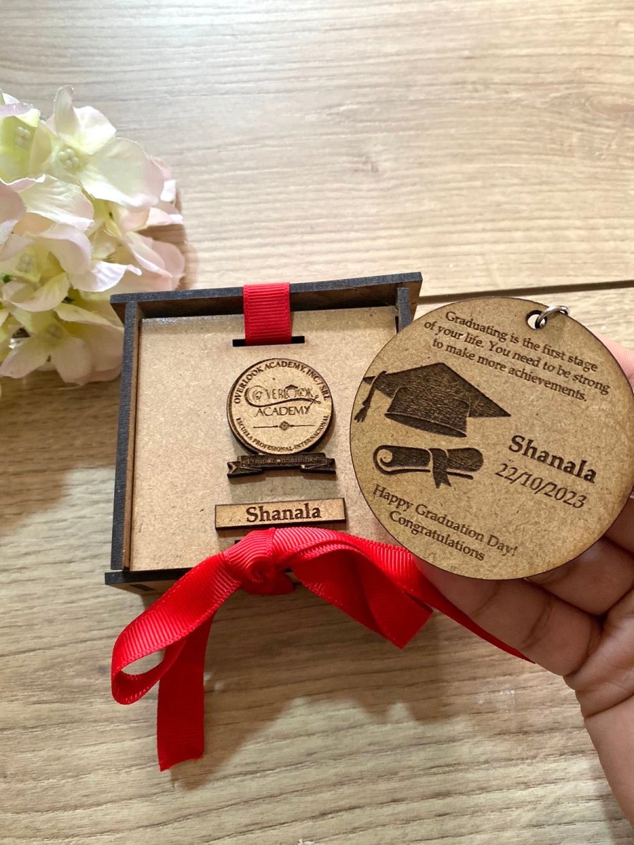 Graduation Red Box Keychain - Felt Craft RD