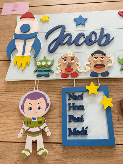 Toy Story Baby Boy Door Hanger