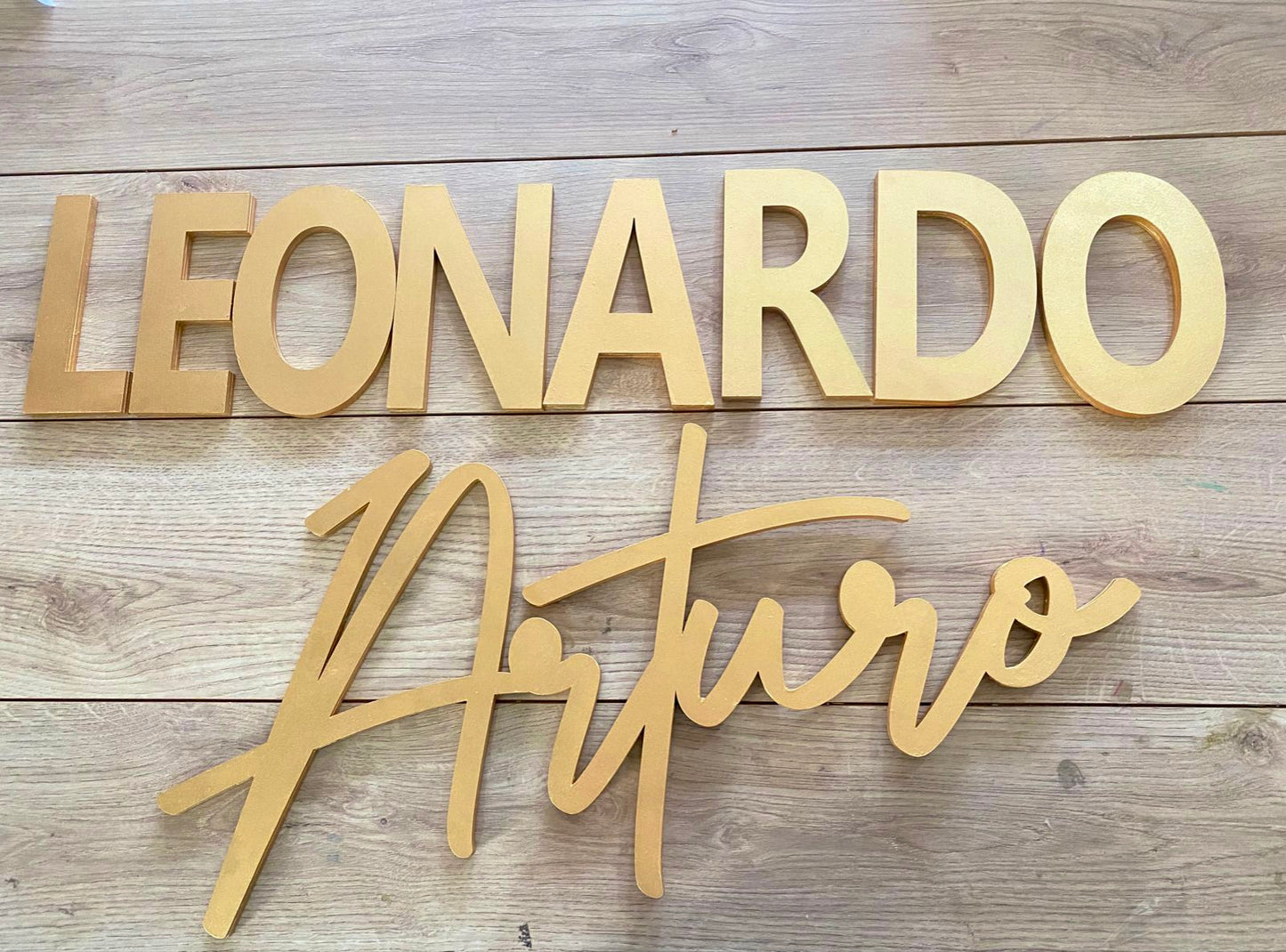 Gold Customized Wooden Name