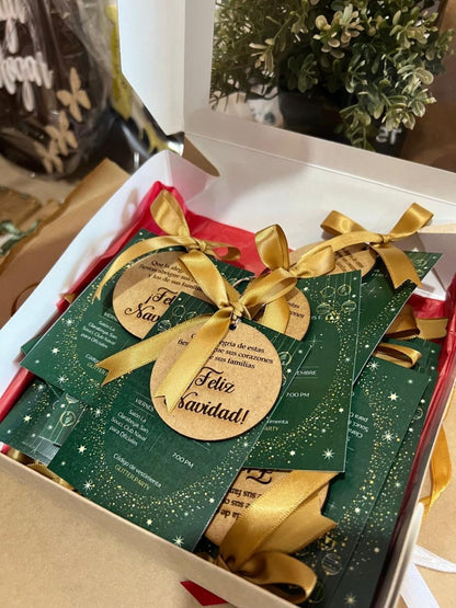 Invitación elegante de madera personalizada