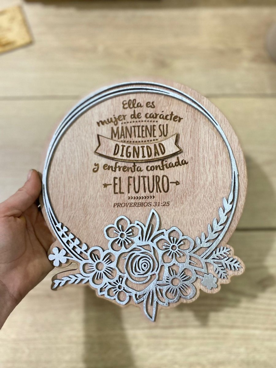 Invitación para padrino o madrina personalizada con flores - Felt Craft RD