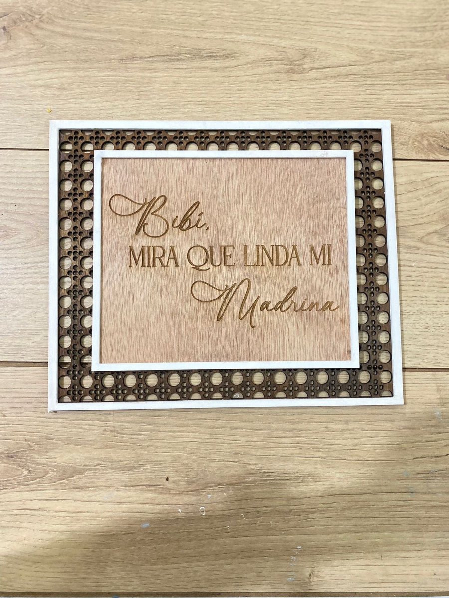 Invitación para padrino y madrina personalizado en madera - Felt Craft RD