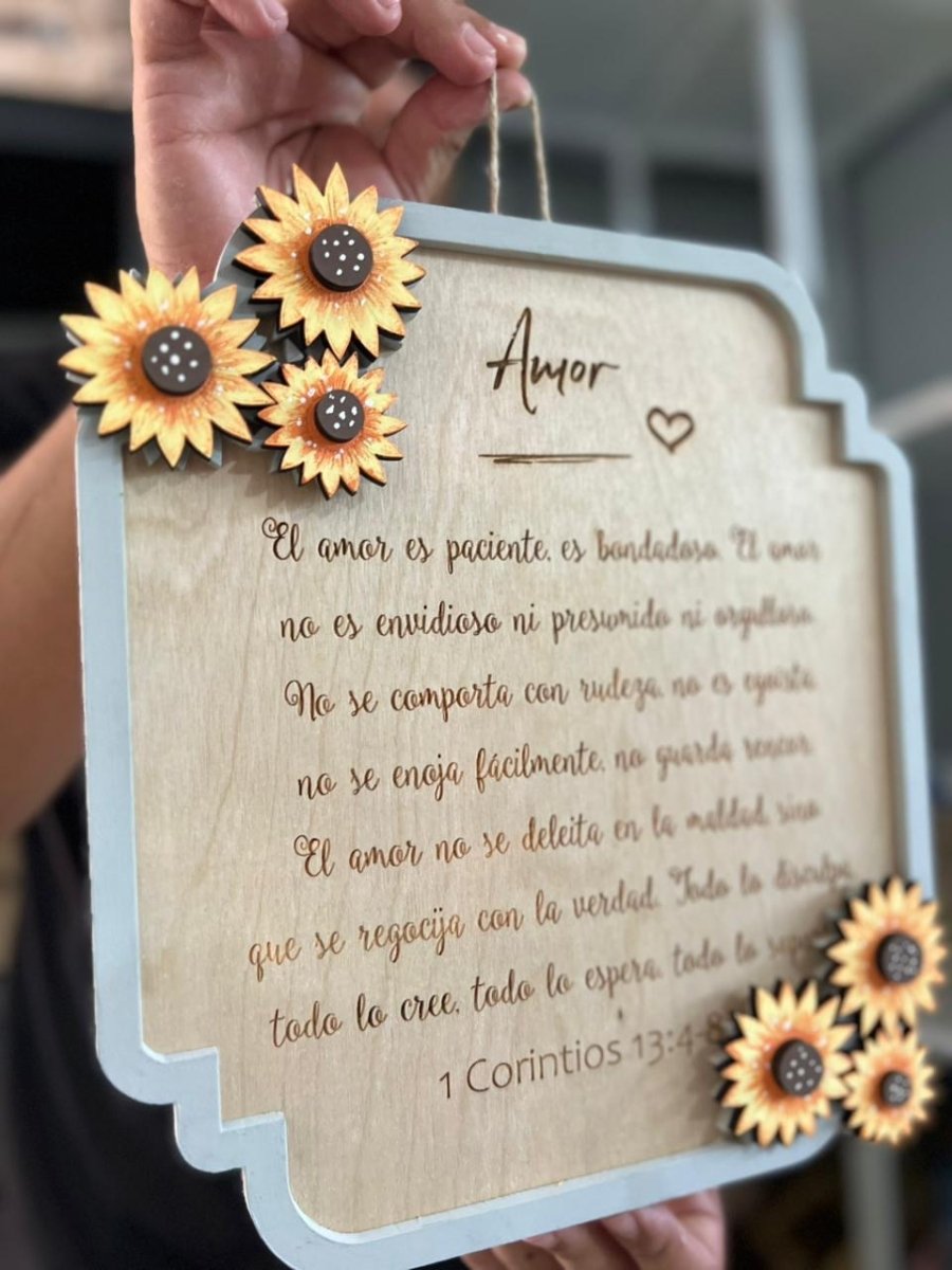 Letrero amor personalizado madera - Felt Craft RD