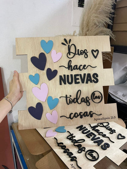 Letrero Personalizable Con Frase - Felt Craft RD