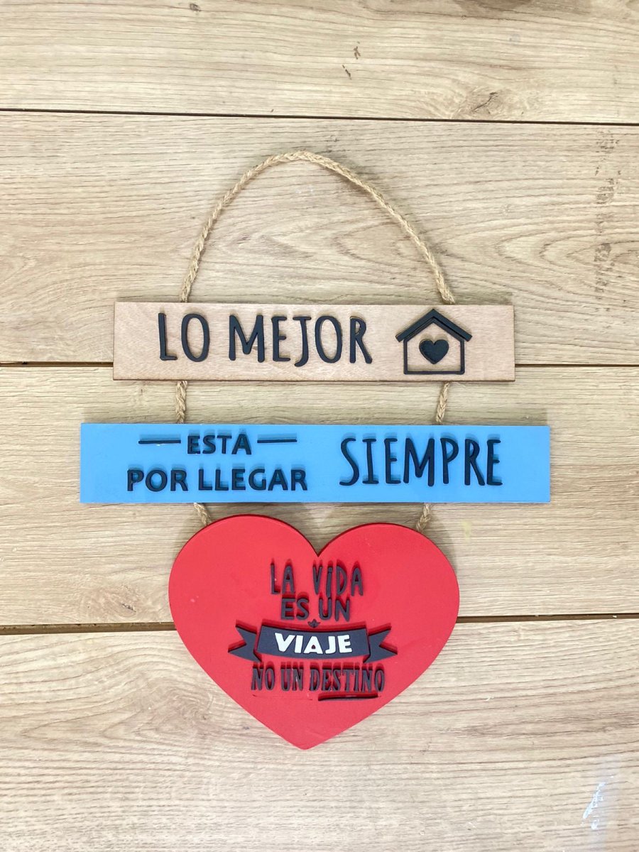 Letrero Personalizado la vida es un viaje - Felt Craft RD