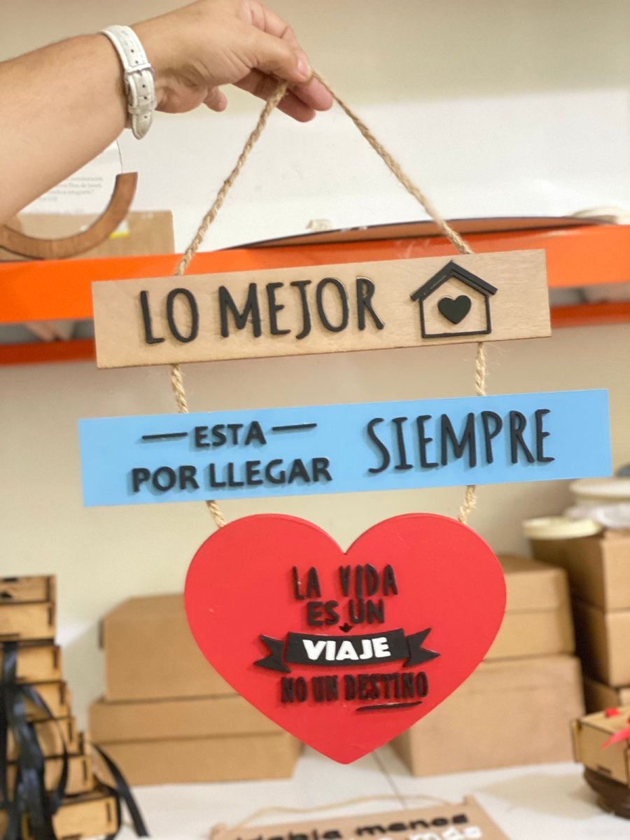 Letrero Personalizado la vida es un viaje - Felt Craft RD