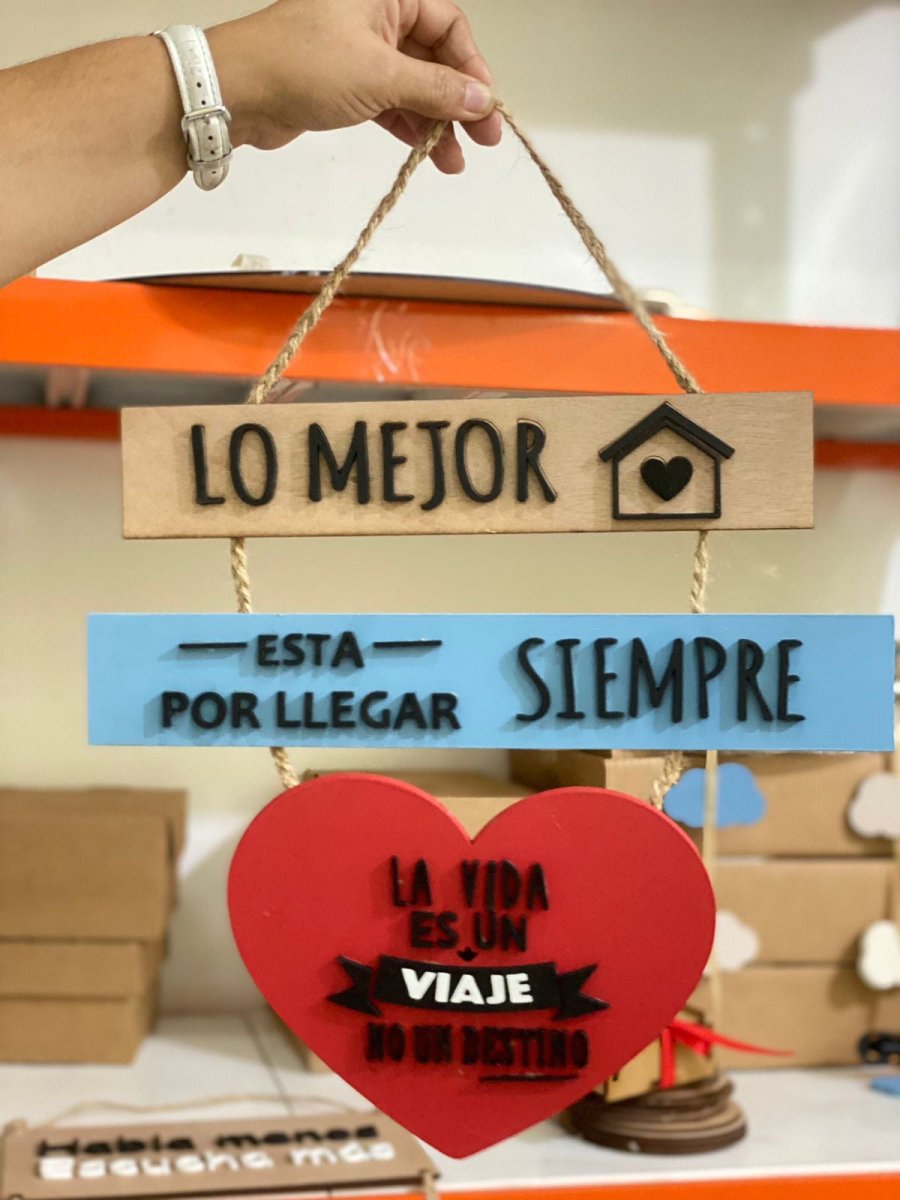 Letrero Personalizado la vida es un viaje - Felt Craft RD