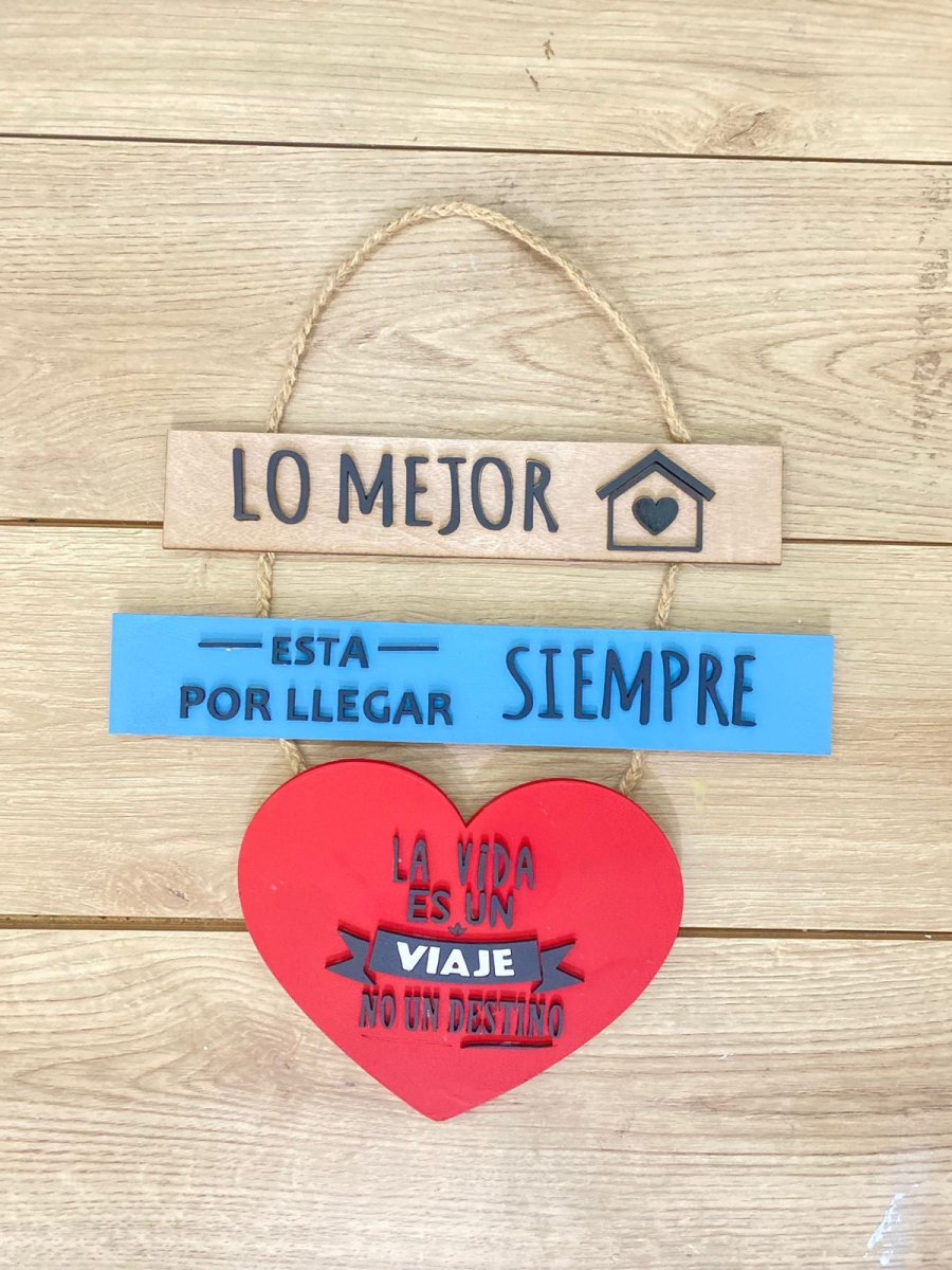 Letrero Personalizado la vida es un viaje - Felt Craft RD