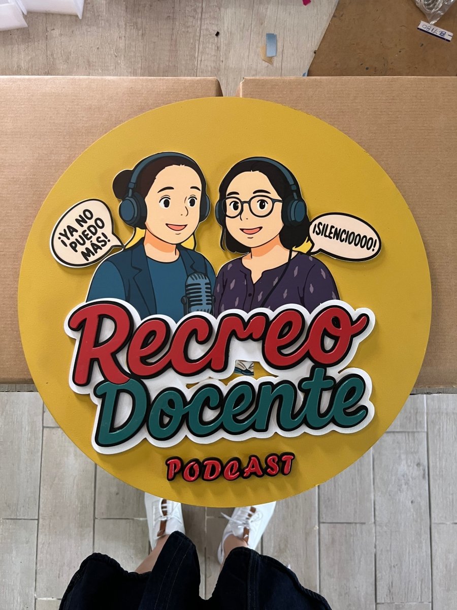 Letrero podcast youtuber - Felt Craft RD