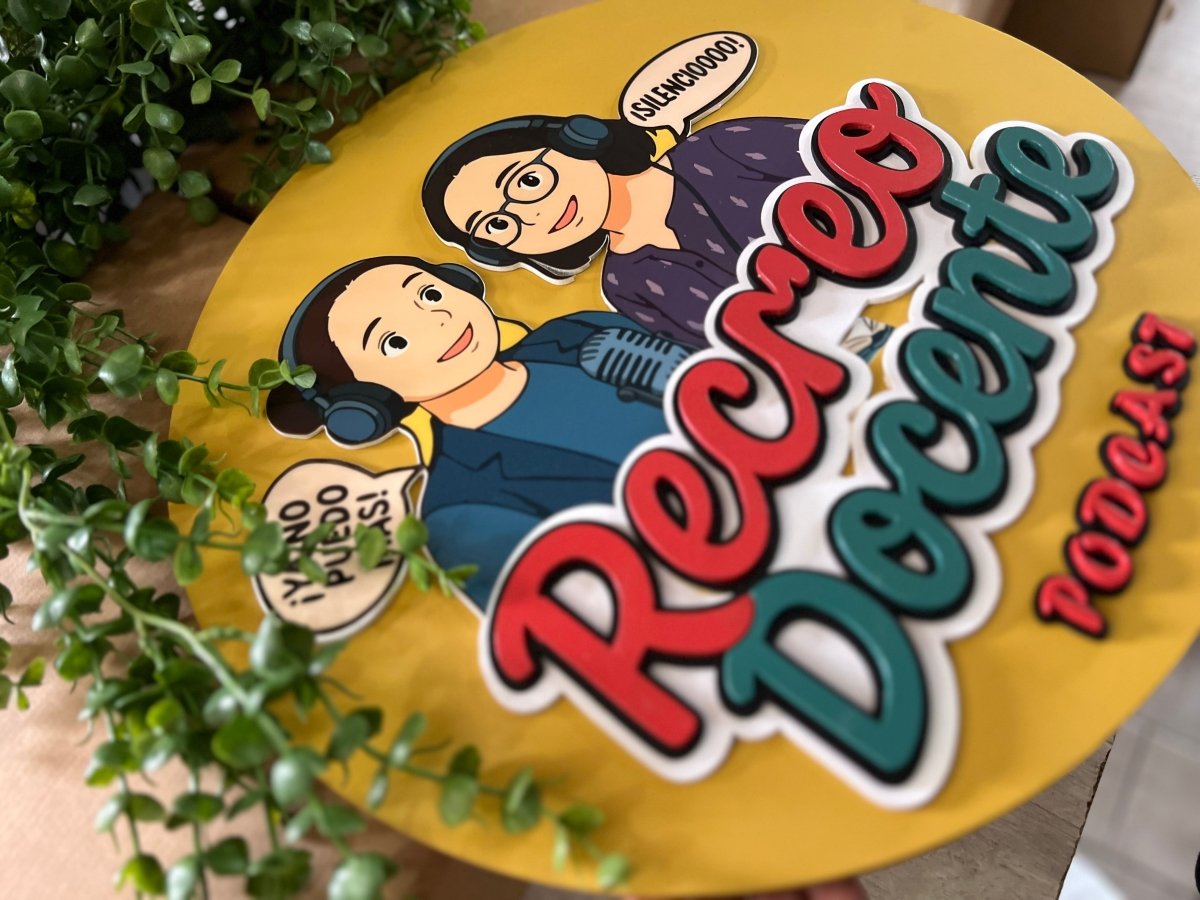 Letrero podcast youtuber - Felt Craft RD