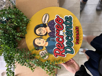 Letrero podcast youtuber - Felt Craft RD