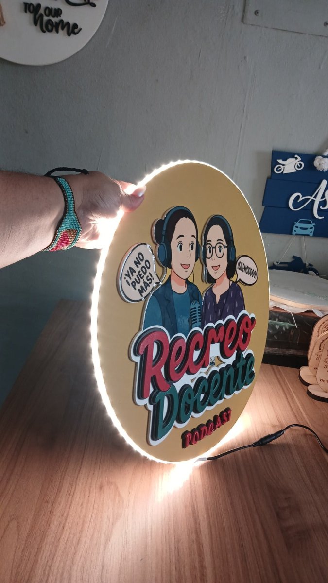 Letrero podcast youtuber - Felt Craft RD