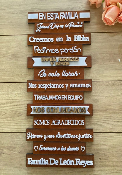 Letreros biblicos personalizados en madera - Felt Craft RD