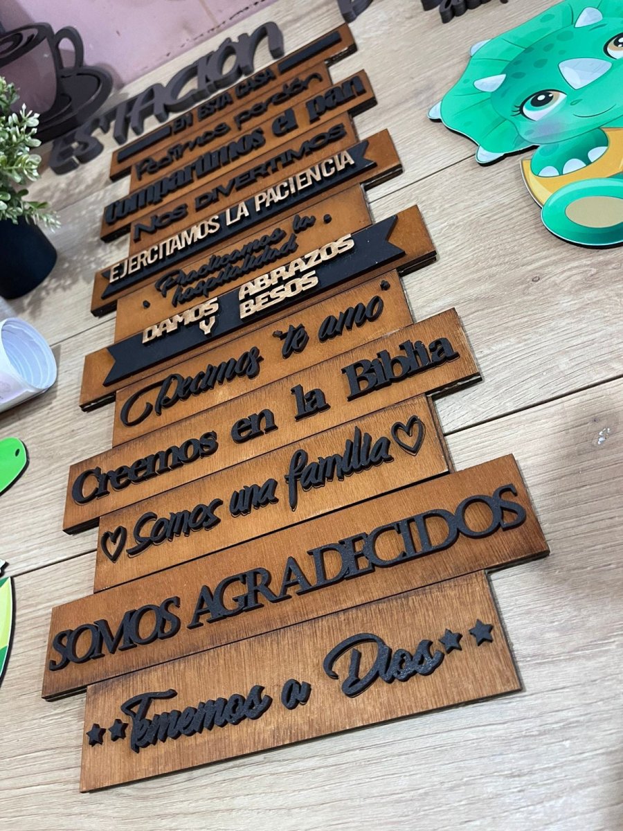 Letreros biblicos personalizados en madera - Felt Craft RD