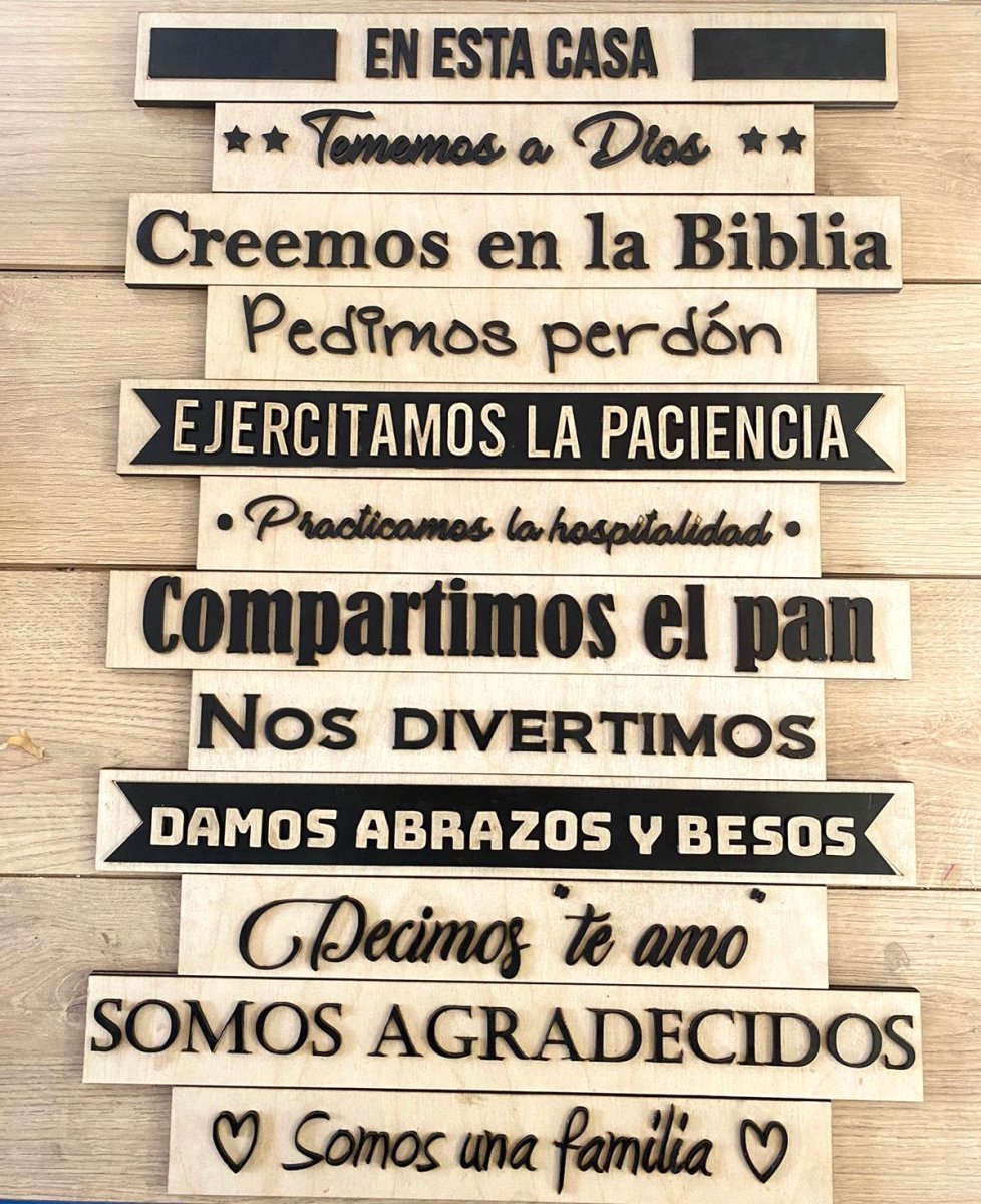 Letreros biblicos personalizados en madera - Felt Craft RD