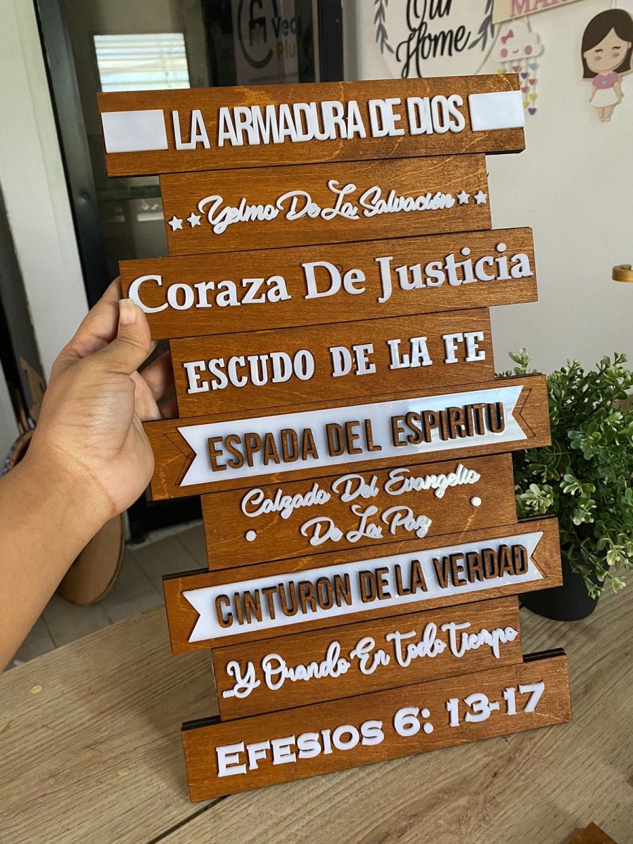 Letreros biblicos personalizados en madera | Felt Craft RD
