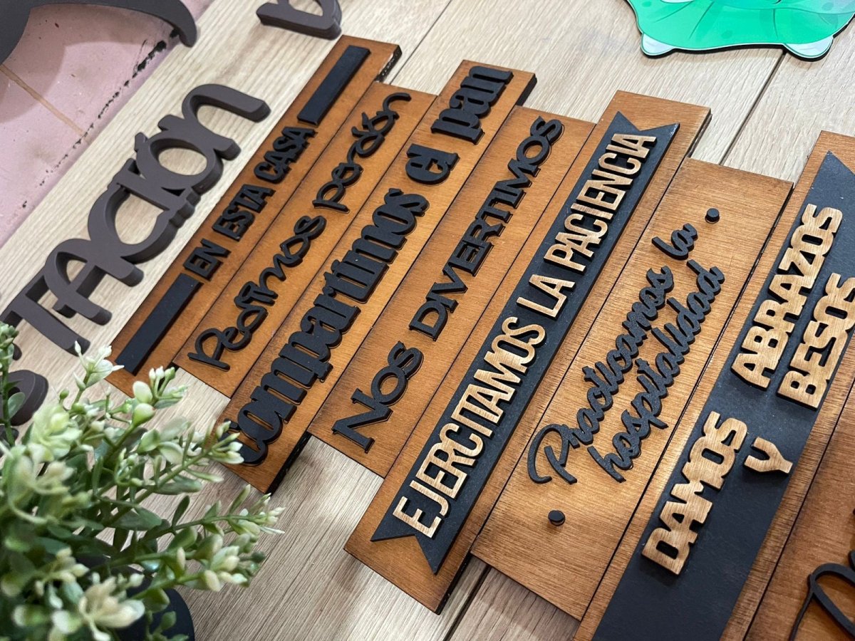 Letreros biblicos personalizados en madera - Felt Craft RD