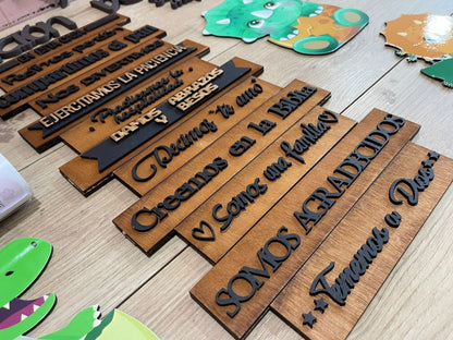 Letreros biblicos personalizados en madera - Felt Craft RD