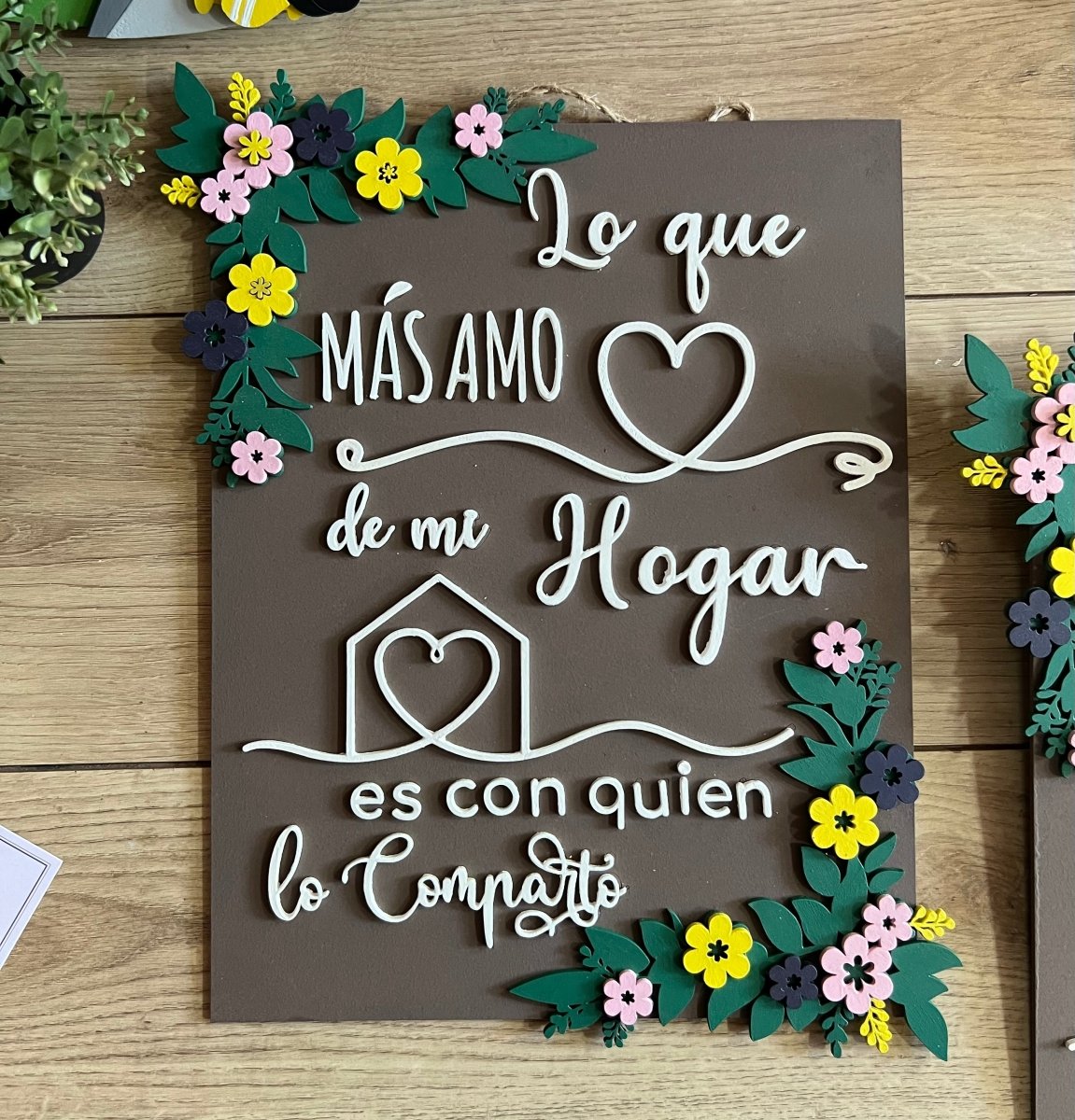 Letreros con frases en Madera - Felt Craft RD