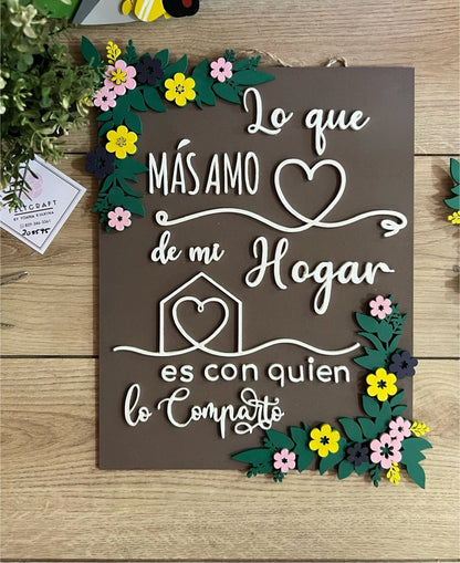 Letreros con frases en Madera - Felt Craft RD