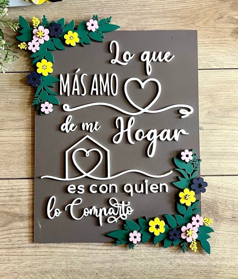 Letrero artesanal en madera personalizado