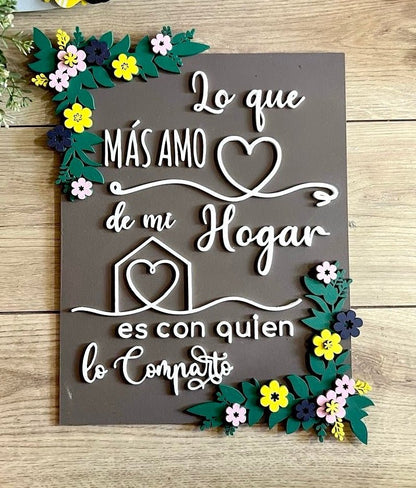 Letrero artesanal en madera personalizado