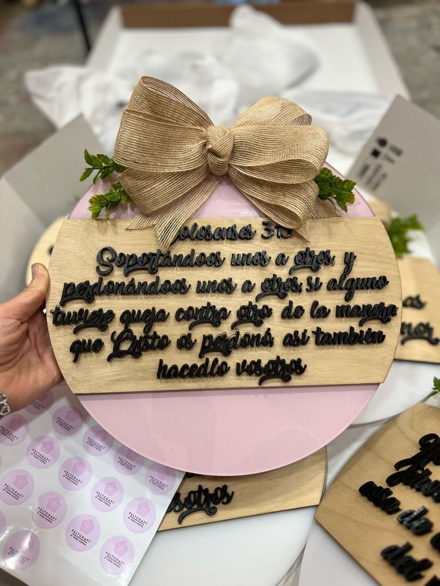 Letteros cristianos personalizados en madera - Felt Craft RD