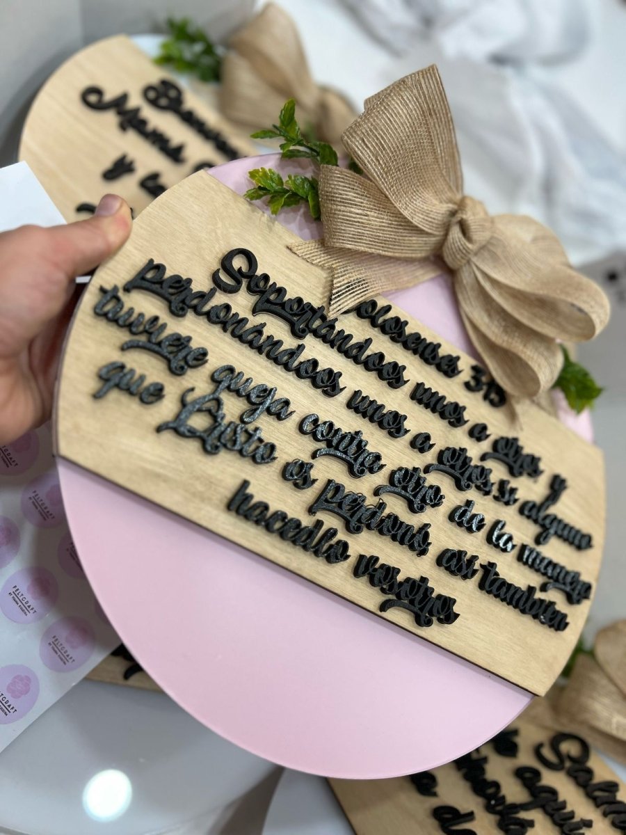 Letteros cristianos personalizados en madera - Felt Craft RD