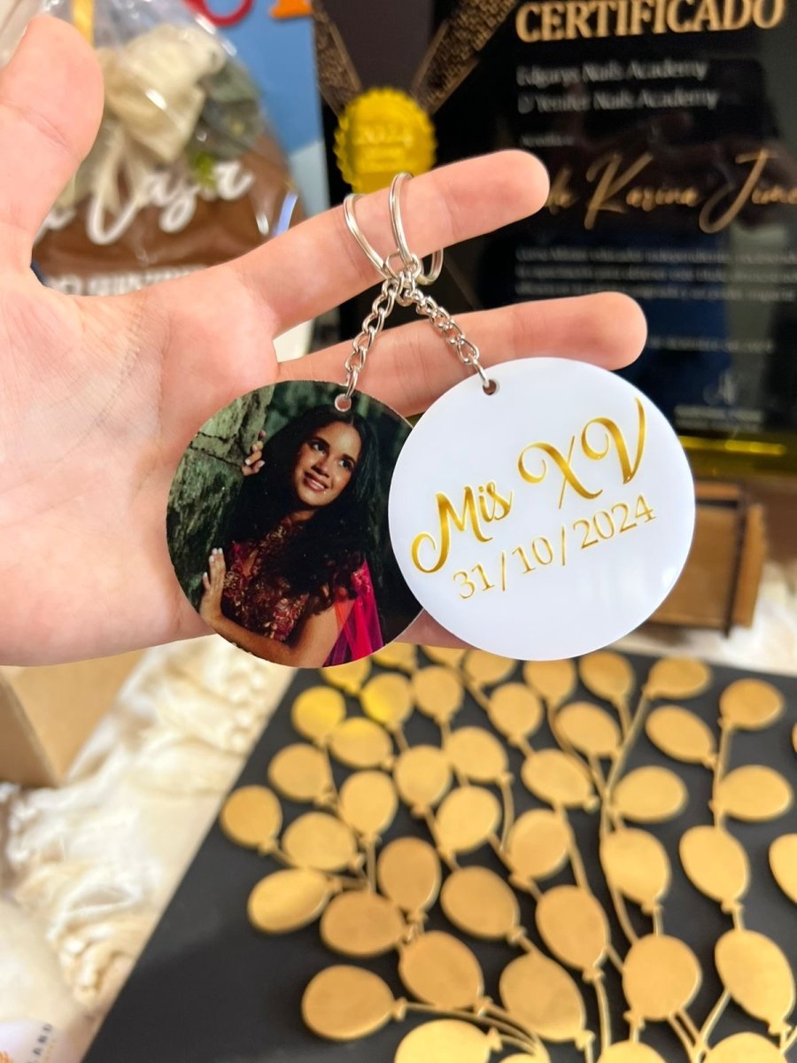 Llavero acrilico personalizados cumpleanos XV - Felt Craft RD