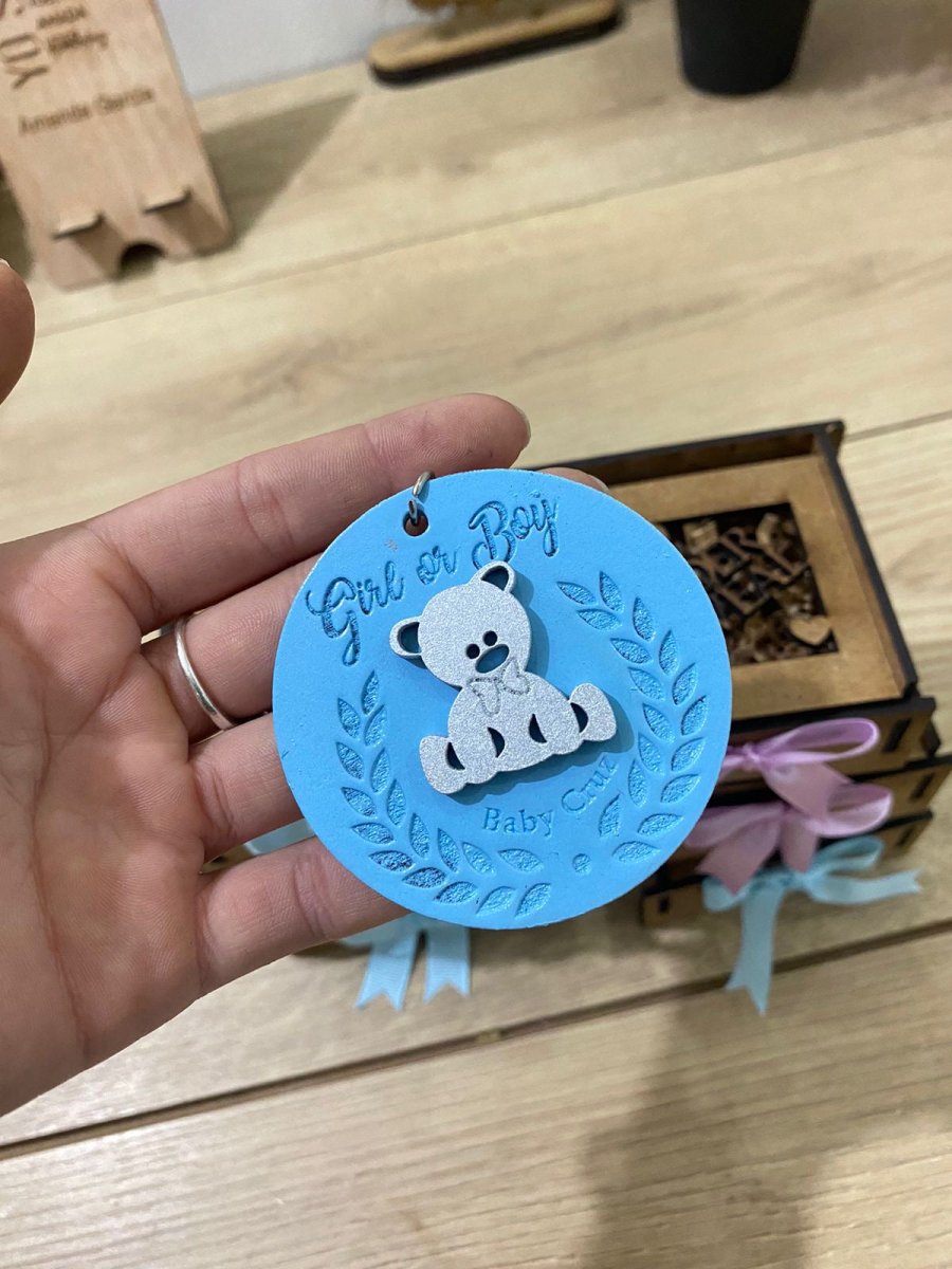 Llavero personalizado para revelación de género