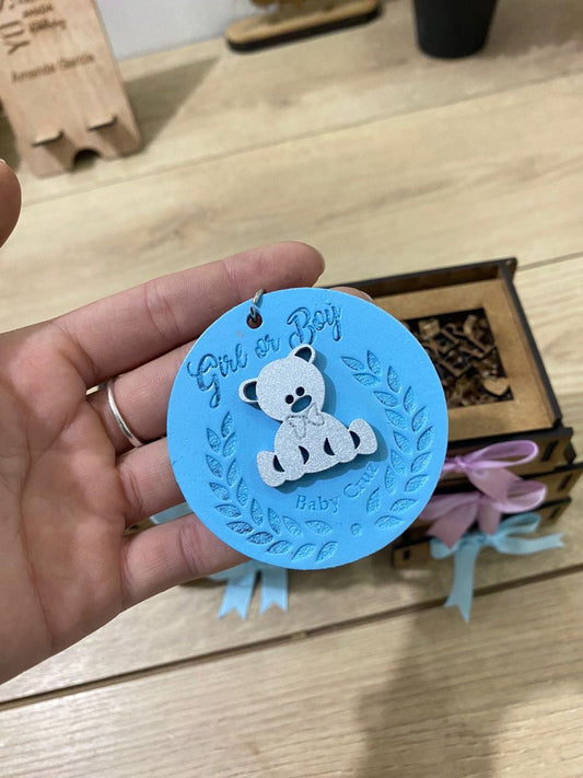 Llavero personalizado para revelación de género