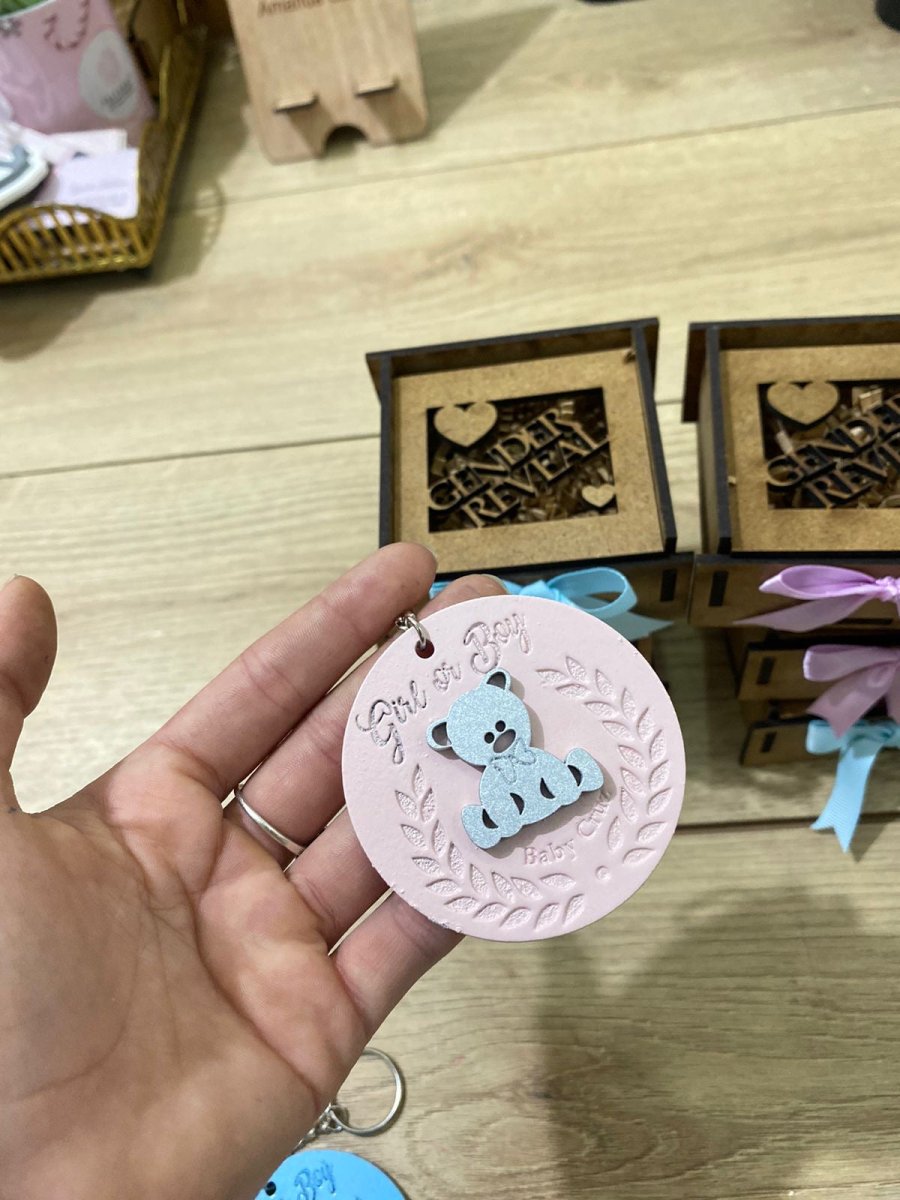 Recuerdo personalizado para fiesta de revelación de género