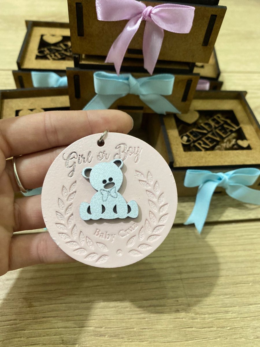 Recuerdo personalizado para fiesta de revelación de género