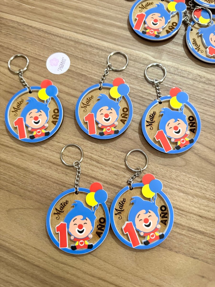 Llavero personalizado plim plim para cumpleaños - Felt Craft RD