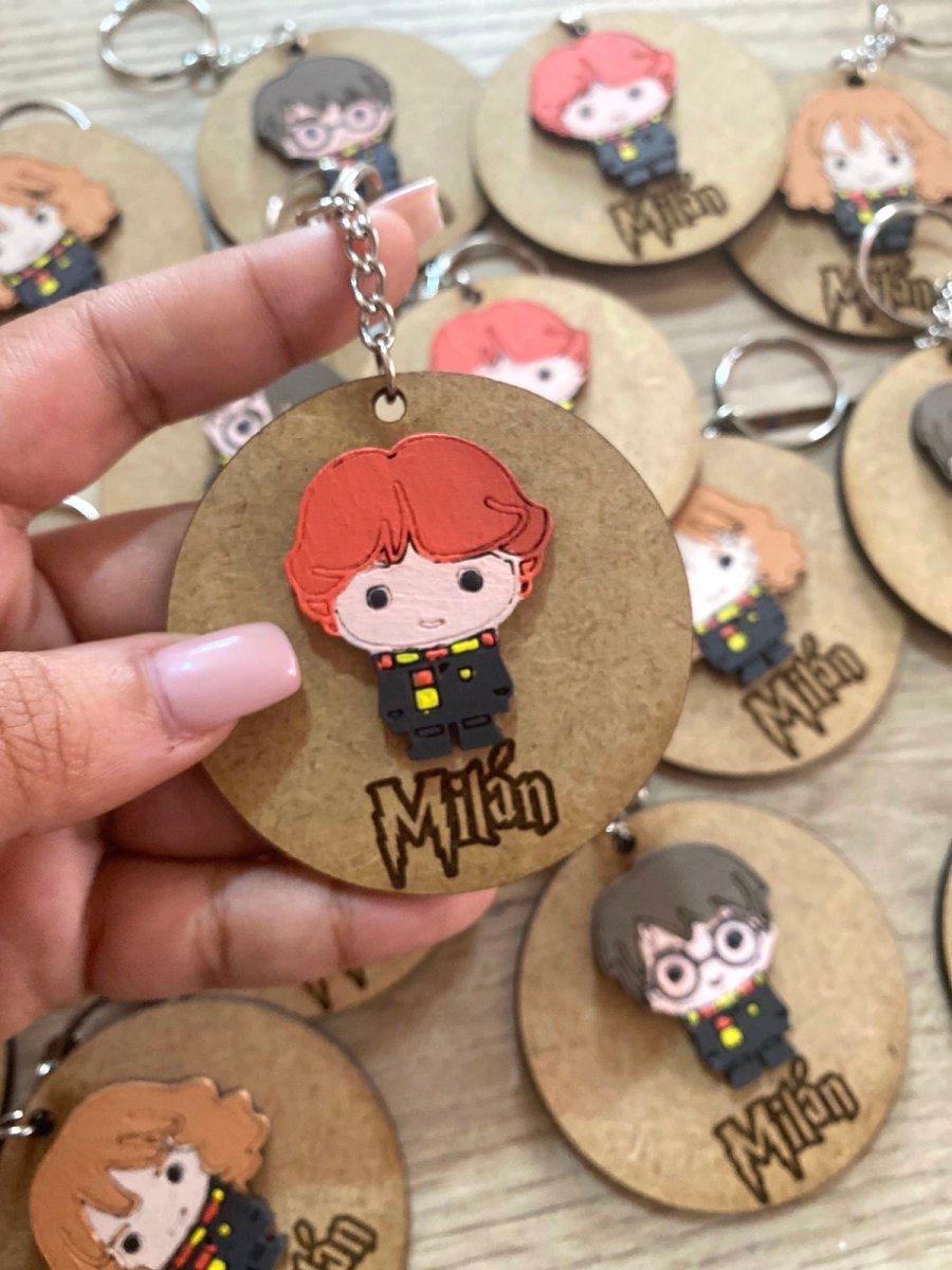 Llaveros de Harry Potter en madera personalizados Santo Domingo - Felt Craft RD