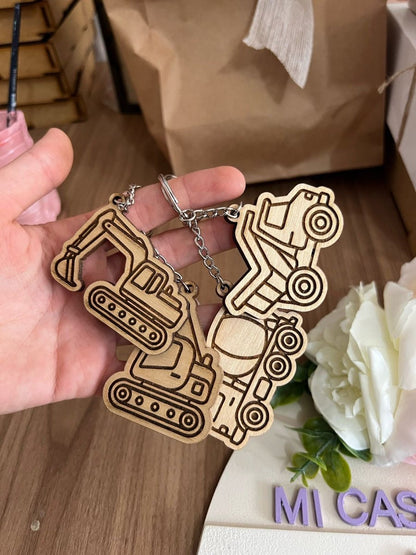 Llaveros gruas retro excavadora - Felt Craft RD