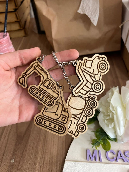 Llaveros gruas retro excavadora - Felt Craft RD