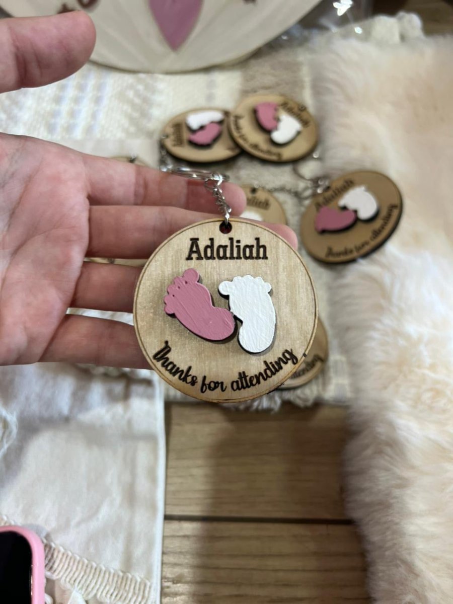 Llavero artesanal pintado a mano en madera personalizada