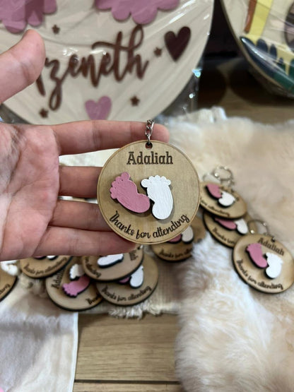 Llaveros coloridos artesanales pintados con diseño personalizado