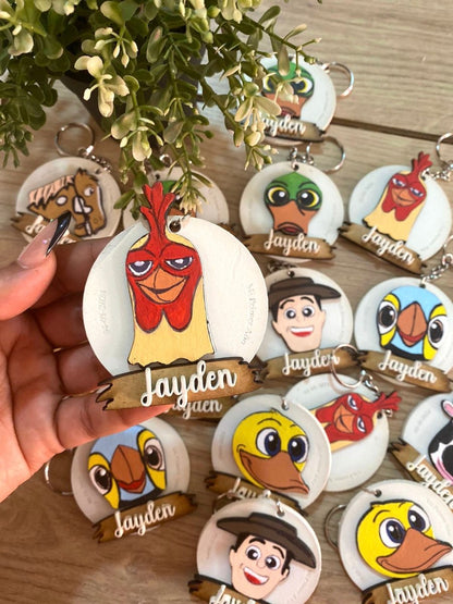 Llaveros personalizados de animalitos en madera Santo Domingo - Felt Craft RD