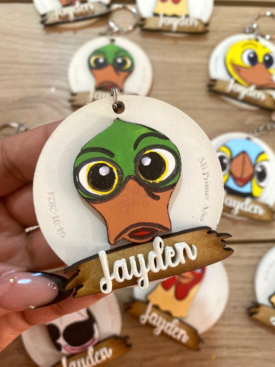 Llaveros personalizados de animalitos en madera Santo Domingo - Felt Craft RD